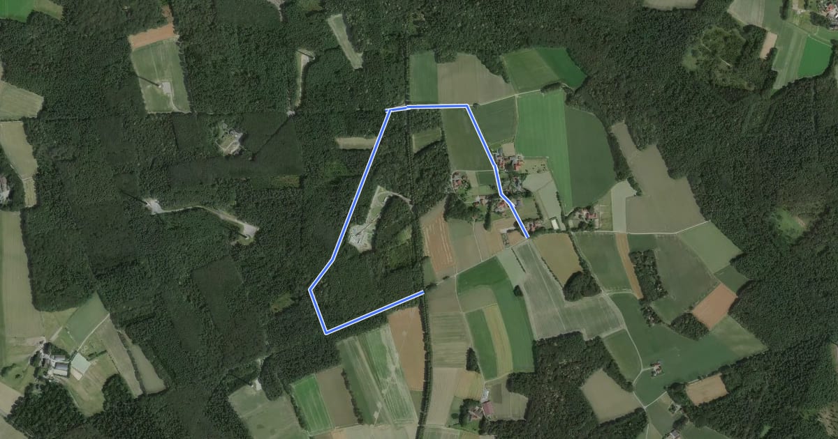 Маршрут Haversberg Rundweg A7 на спутниковом снимке