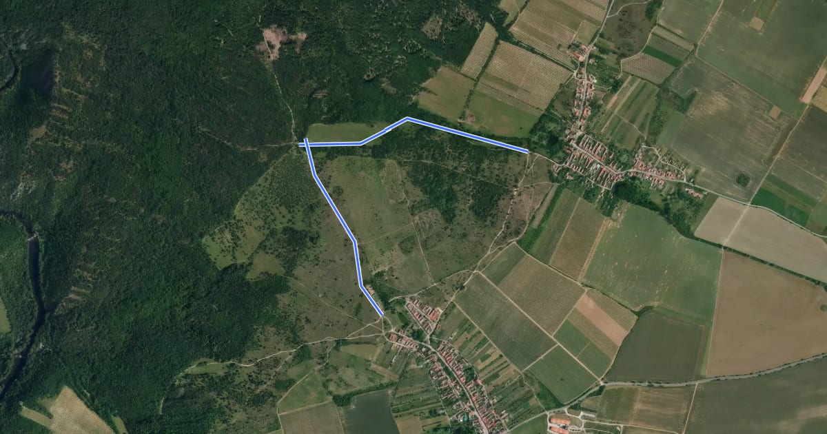 Маршрут Havranický okruh 4km на спутниковом снимке