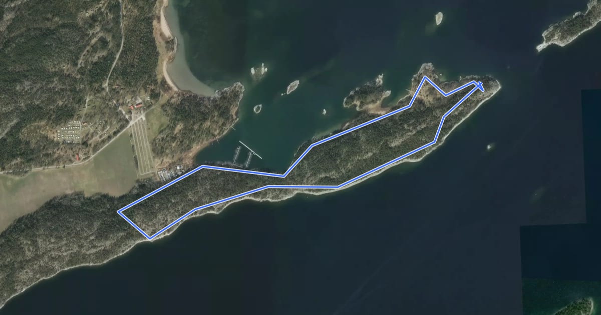 Маршрут Havtornsuddslingan на спутниковом снимке