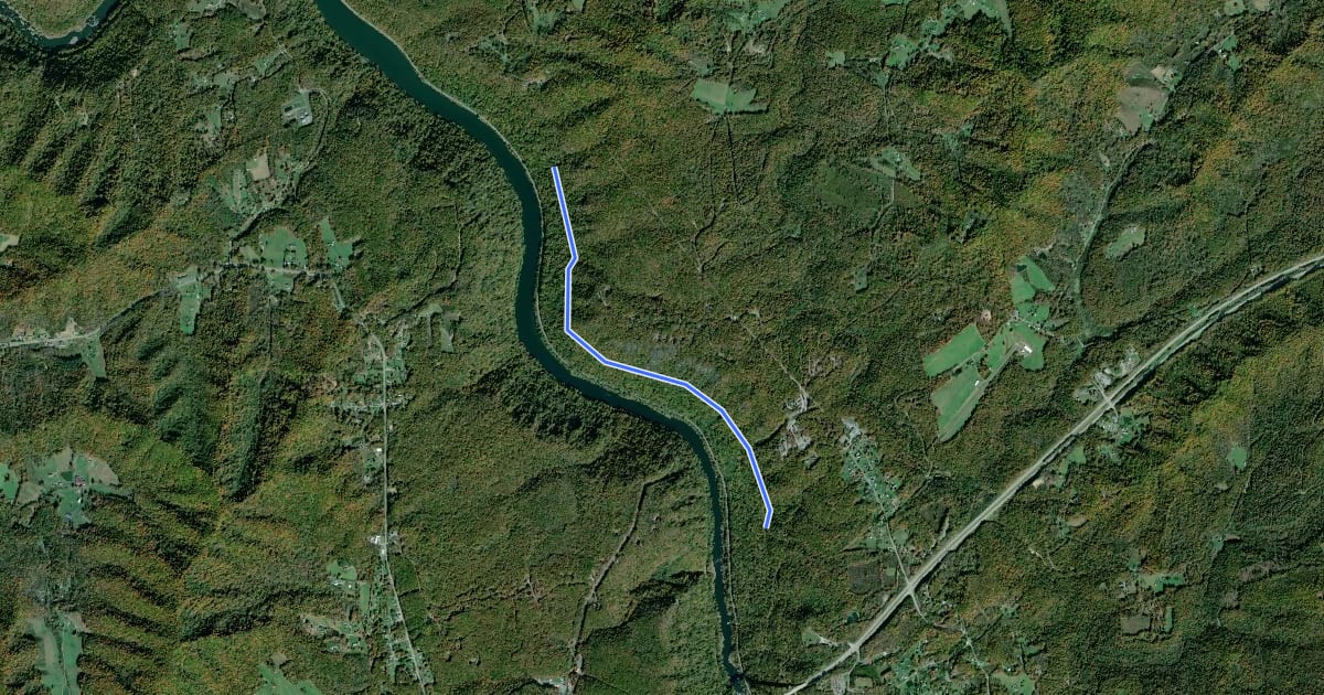 Маршрут Hawks Nest Connector Trail на спутниковом снимке
