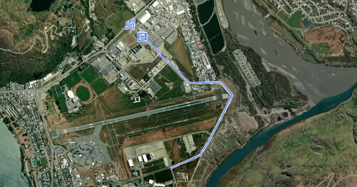Маршрут Hawthorne Drive Shared Path на спутниковом снимке