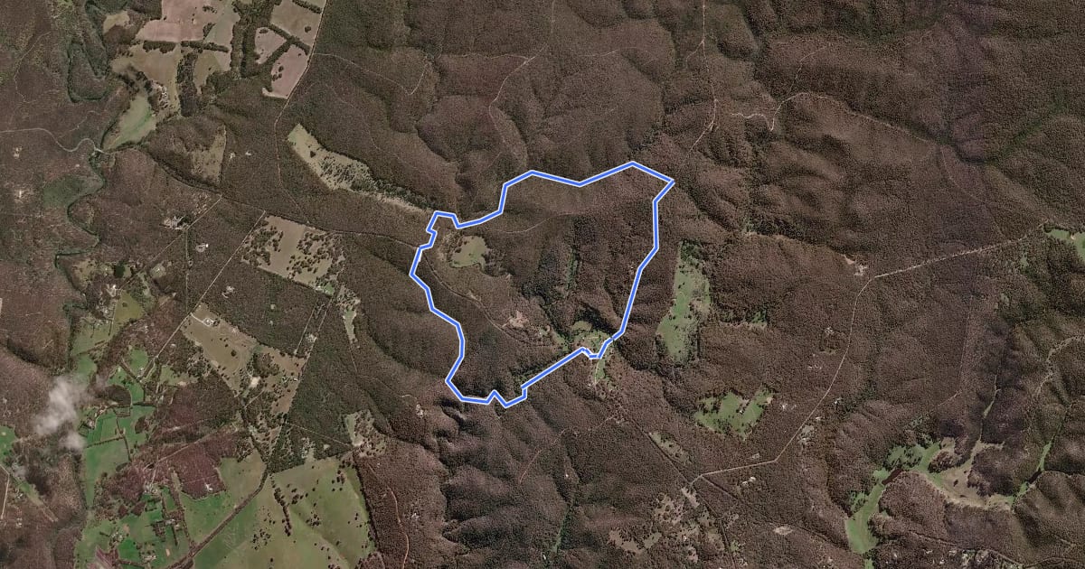 Маршрут Hay and Burchell Walking Trail на спутниковом снимке