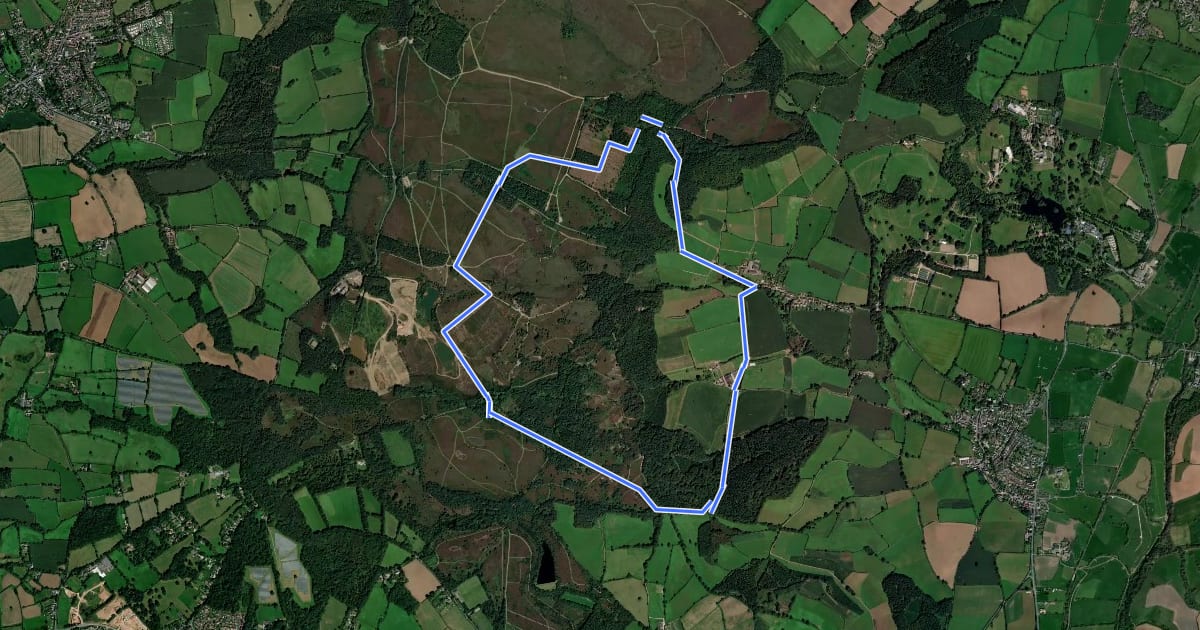 Маршрут Hayes Barton Heritage Trail на спутниковом снимке