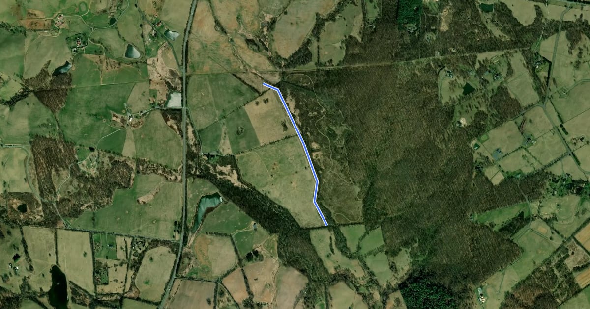Маршрут Hayfield Trail на спутниковом снимке