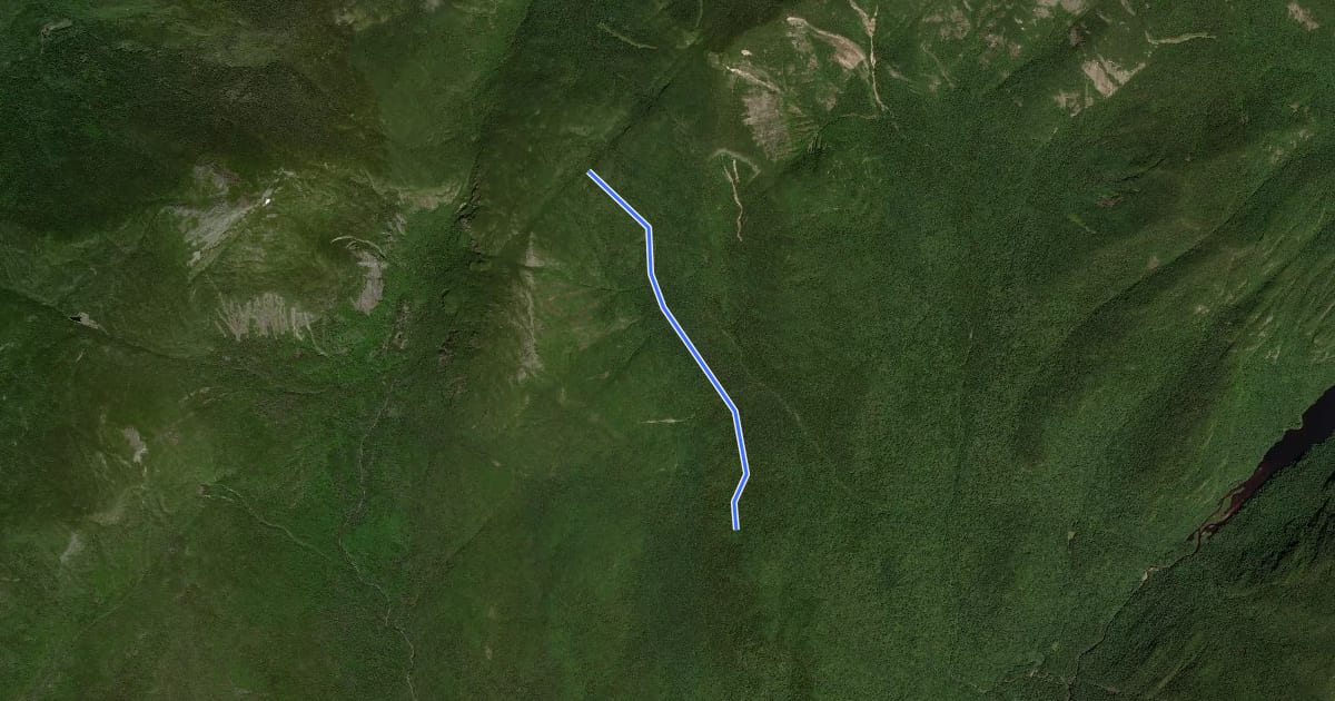 Маршрут Haystack Brook Trail на спутниковом снимке