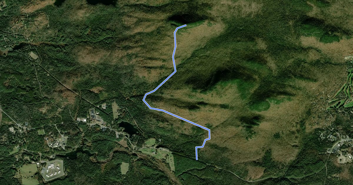 Маршрут Haystack Mountain Trail на спутниковом снимке