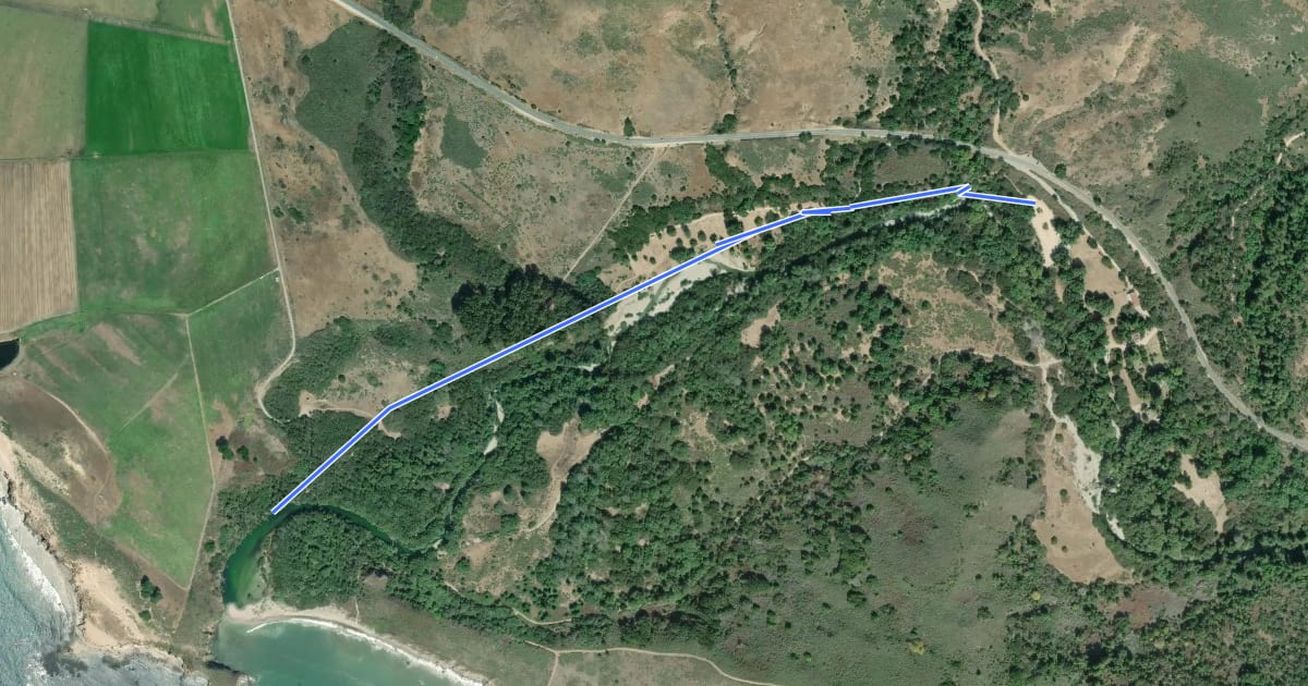Маршрут Headlands Trail на спутниковом снимке