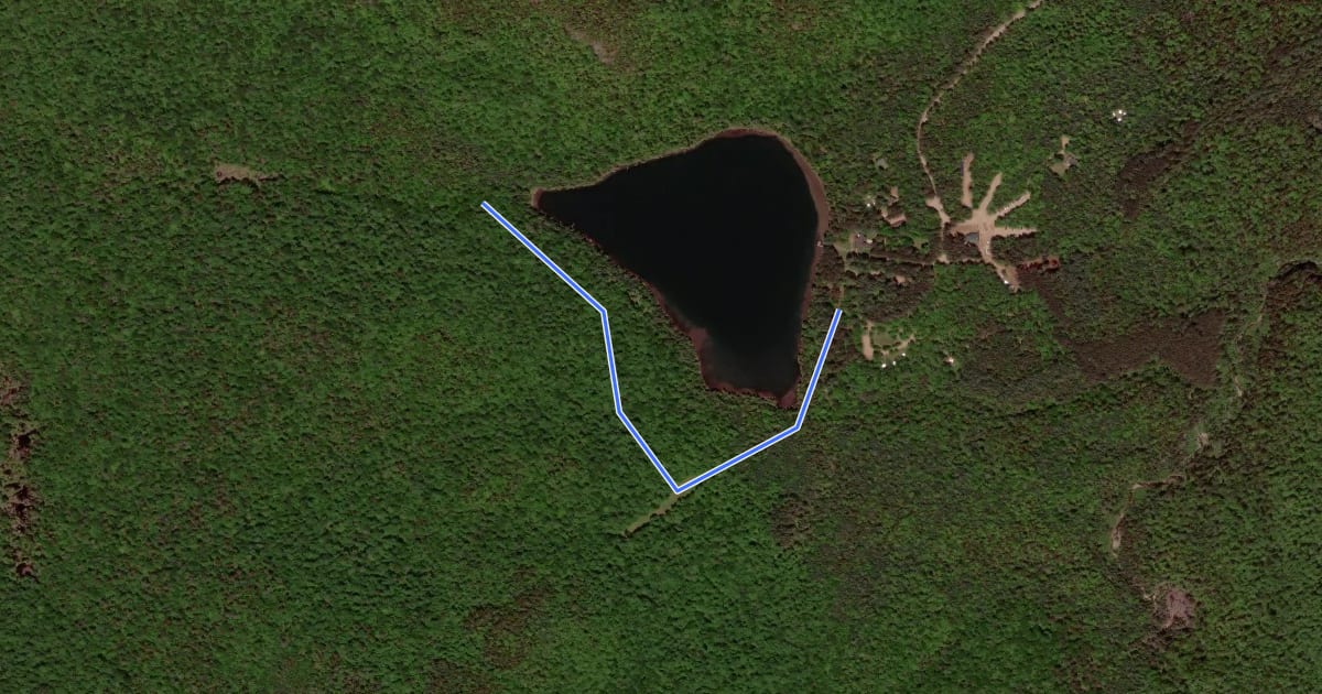 Маршрут Heart Lake Loop на спутниковом снимке