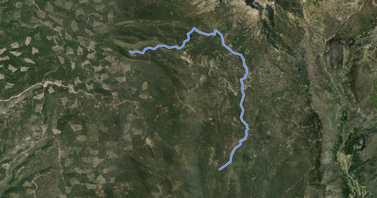 Маршрут Heart Lake National Recreation Trail на спутниковом снимке