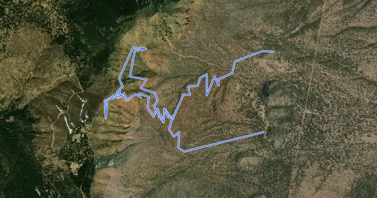 Маршрут Heart Trail на спутниковом снимке