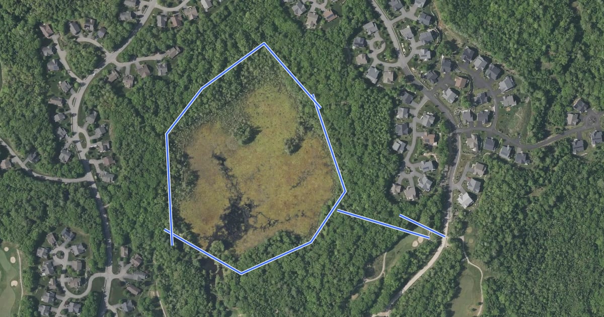 Маршрут Heath Round Loop Trail на спутниковом снимке