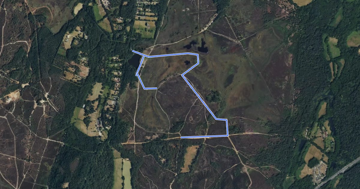 Маршрут Heath Trail на спутниковом снимке