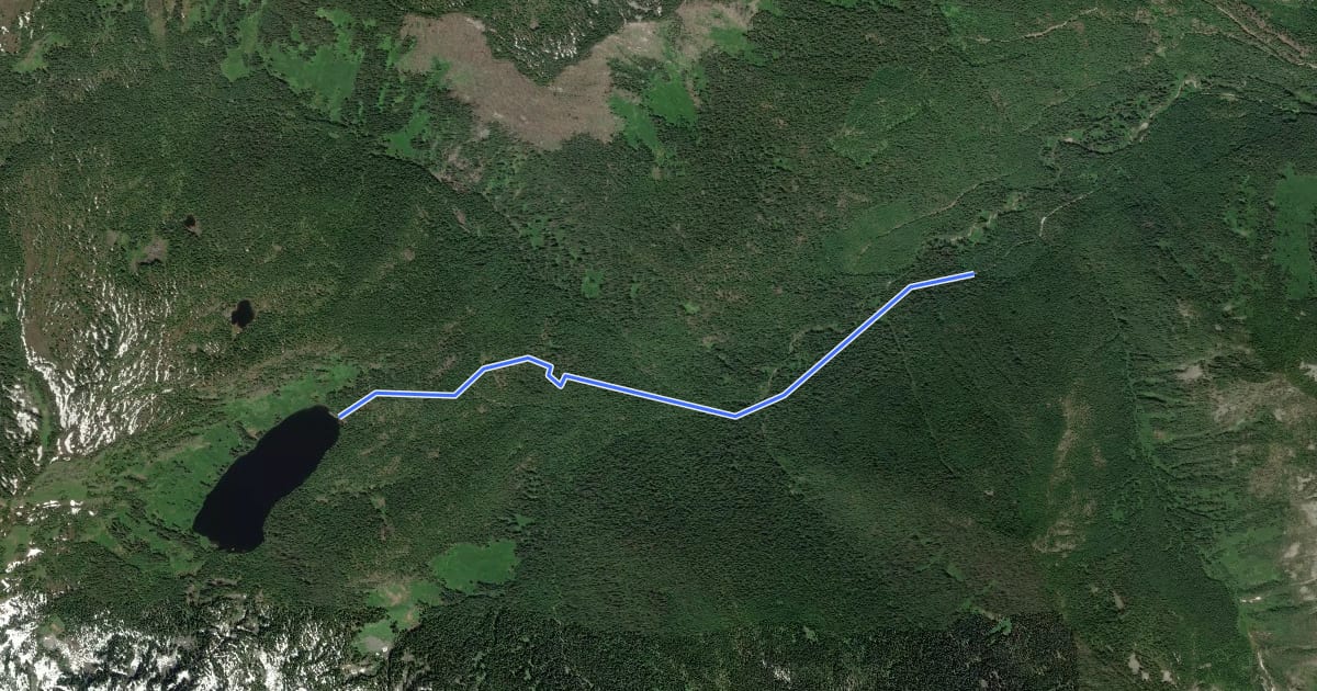 Маршрут Heather Lake Trail на спутниковом снимке
