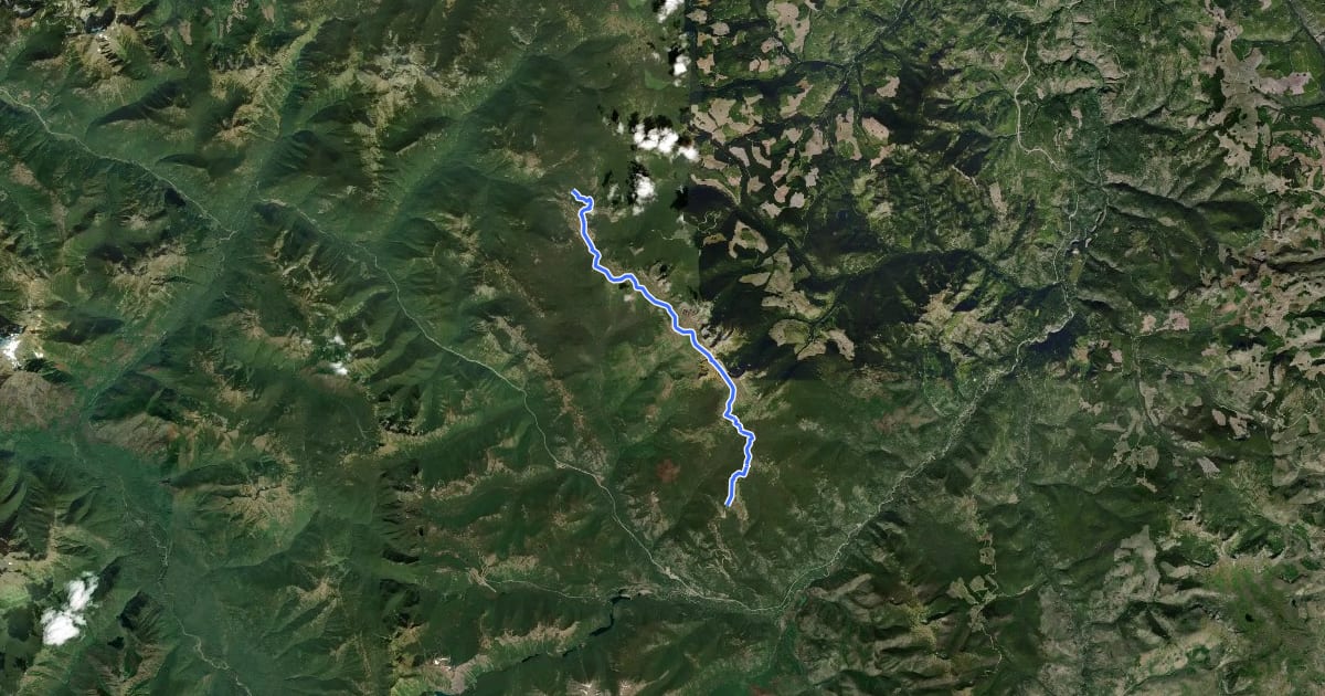 Маршрут Heather Trail на спутниковом снимке
