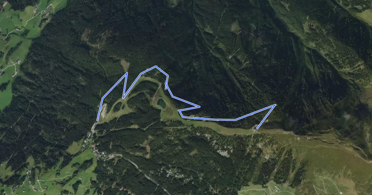 Маршрут Hecherweg на спутниковом снимке