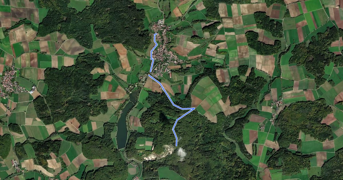 Маршрут Hechlingen Wanderweg 18 на спутниковом снимке