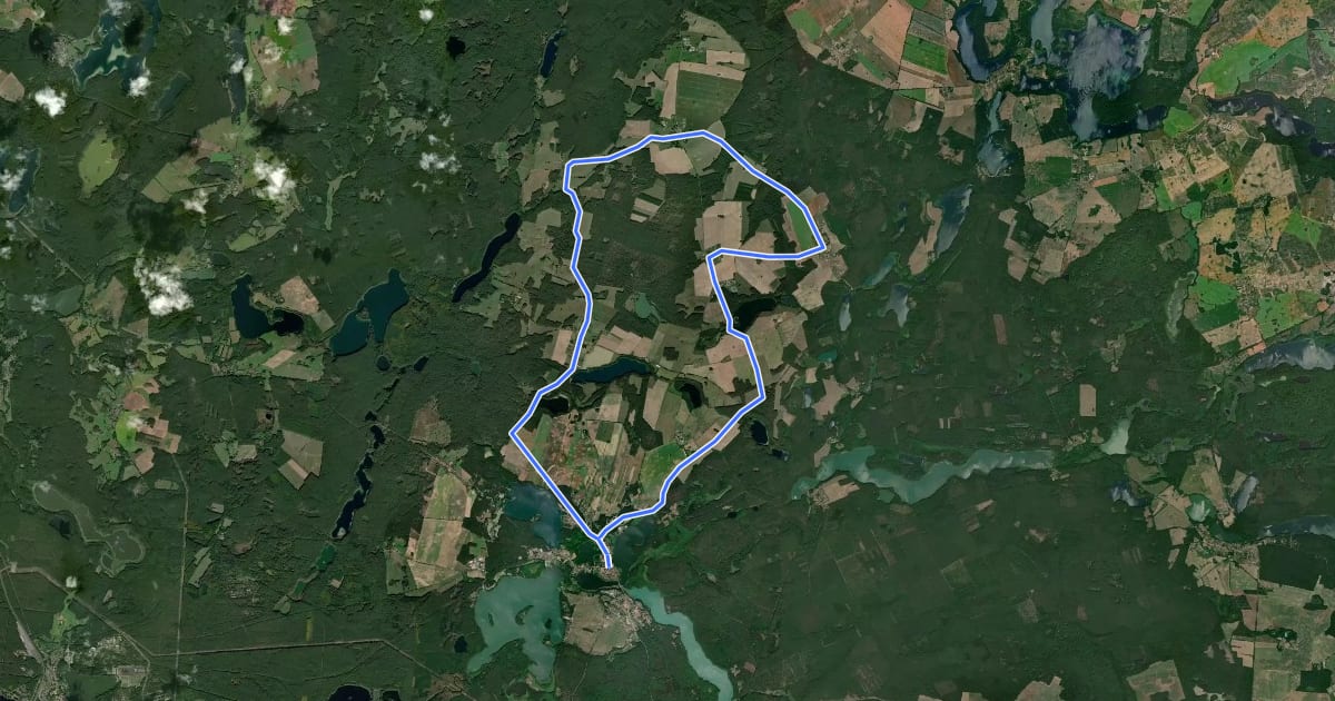 Маршрут Hecken-Rundweg на спутниковом снимке