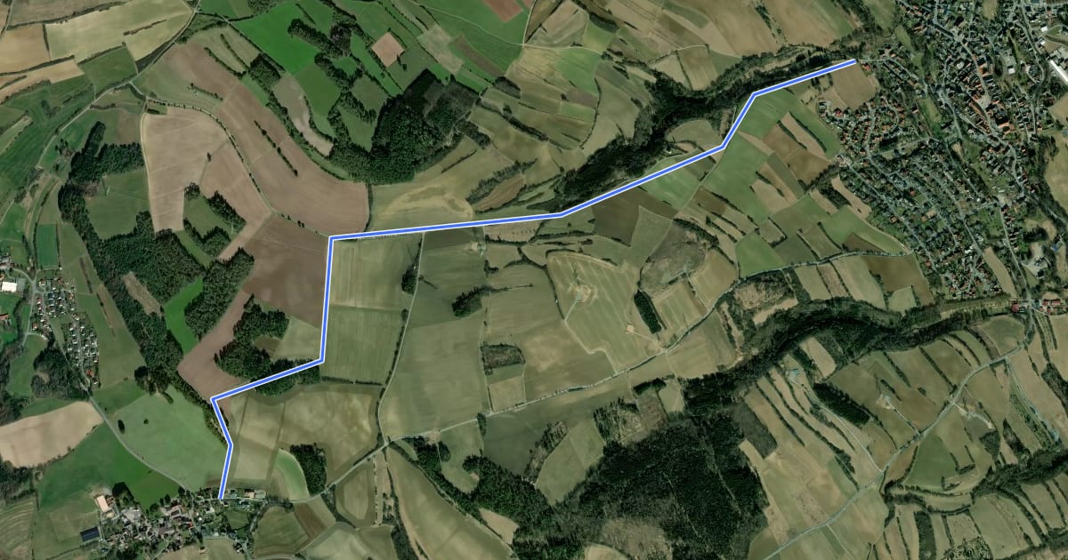 Маршрут Heckenweg на спутниковом снимке