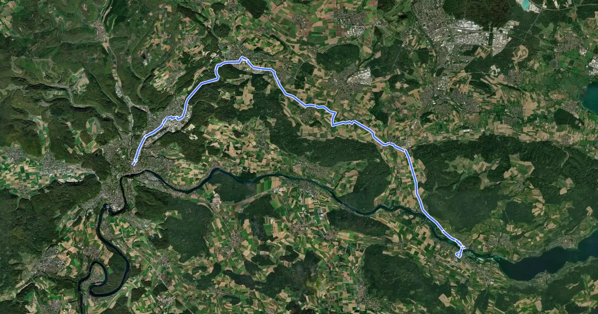 Маршрут Hegau-Route на спутниковом снимке