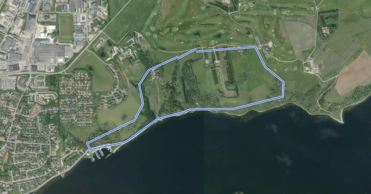 Маршрут Hegedal Rød rute на спутниковом снимке