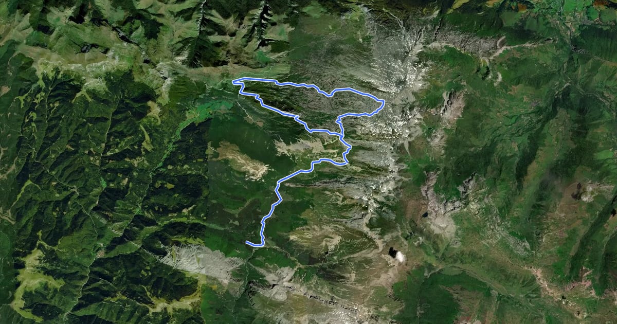 Маршрут Hegoaldea: Puerto de los Navarros / Argibiela - Linza - Belagua на спутниковом снимке