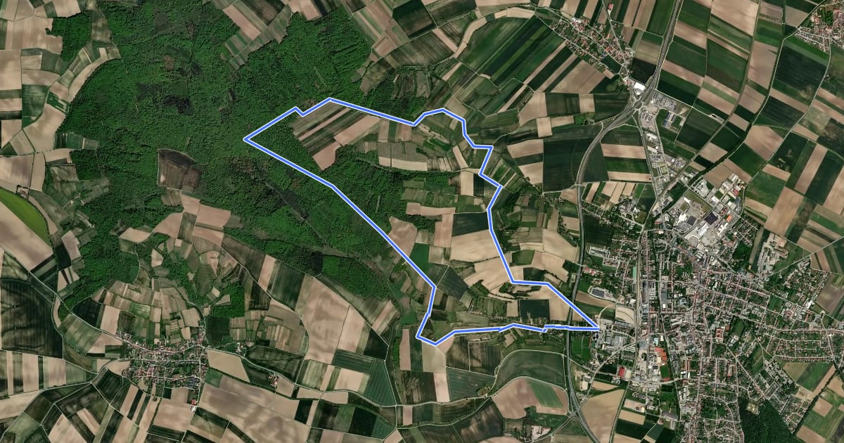 Маршрут Heidbirnbaumweg на спутниковом снимке
