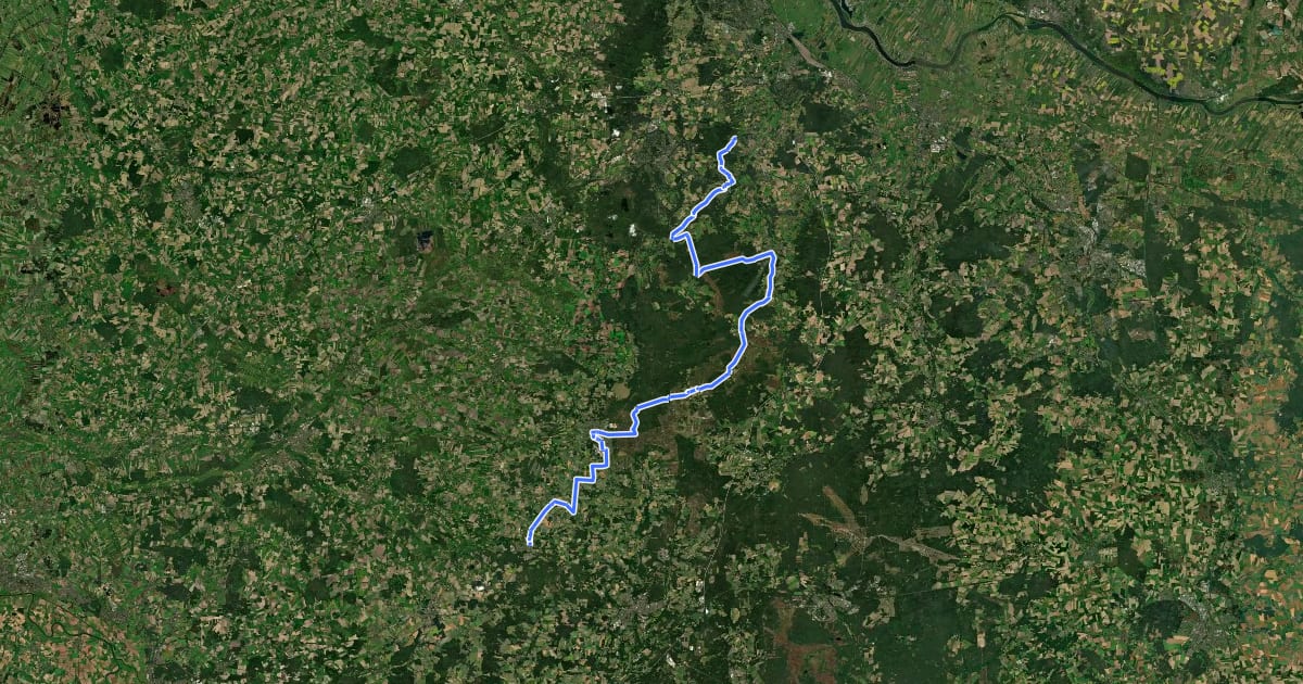 Маршрут Heide-Kunst Radweg на спутниковом снимке