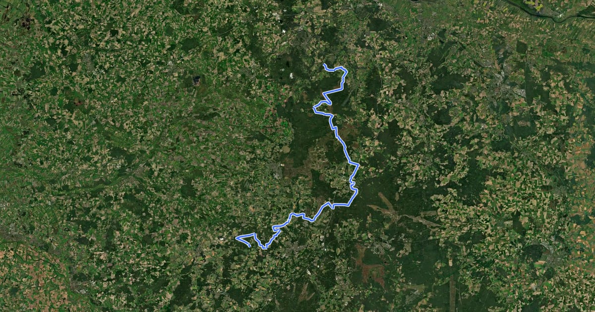 Маршрут Heide-Kunst Reitweg на спутниковом снимке