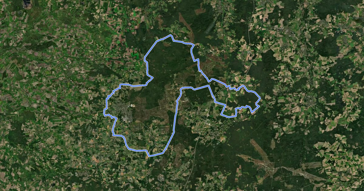 Маршрут Heide-Pur Reitweg на спутниковом снимке