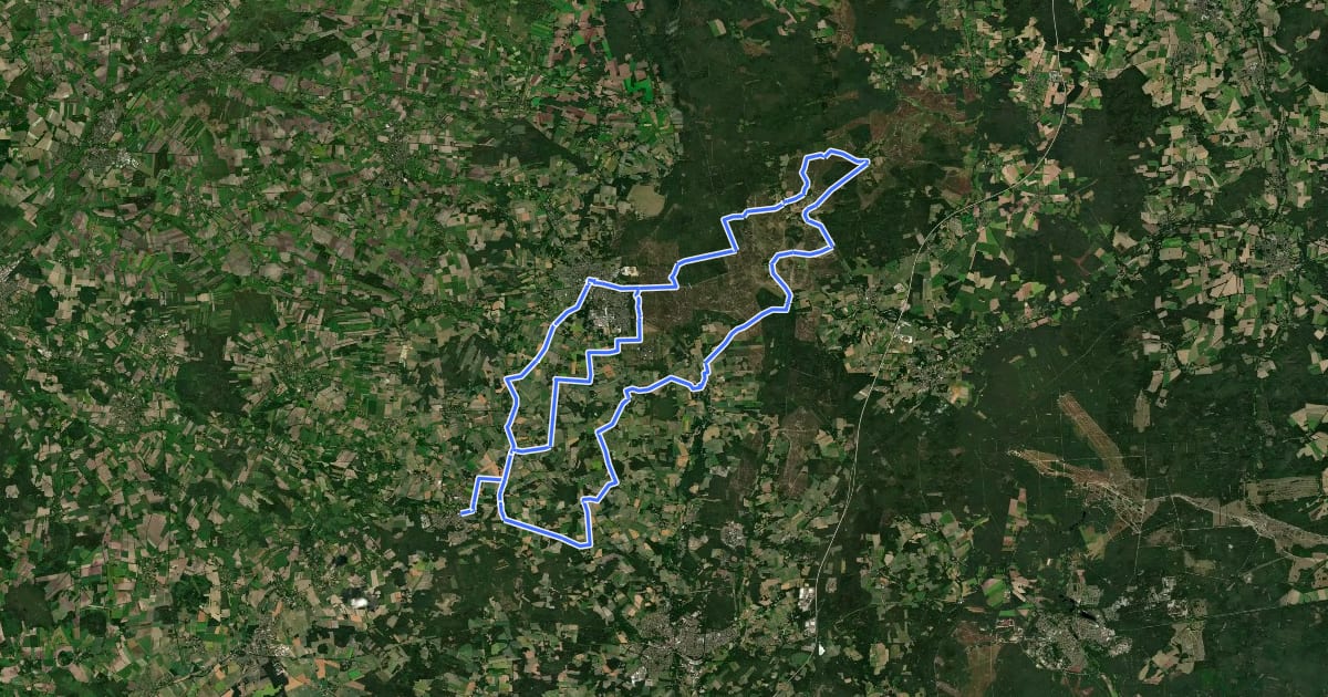 Маршрут Heide Region Radweg 11 на спутниковом снимке