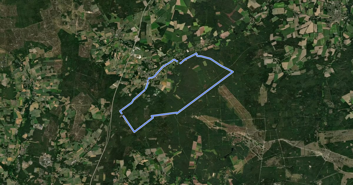 Маршрут Heide Region Radweg 23 на спутниковом снимке