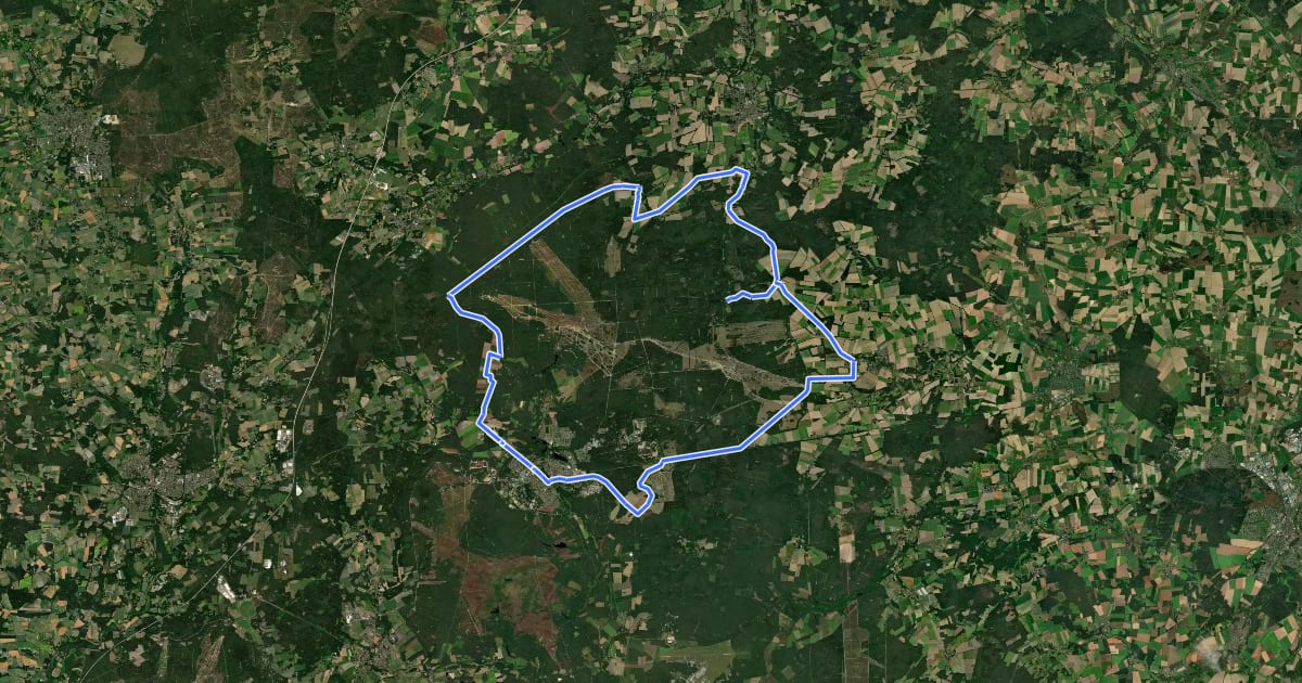 Маршрут Heide Region Radweg 24 на спутниковом снимке