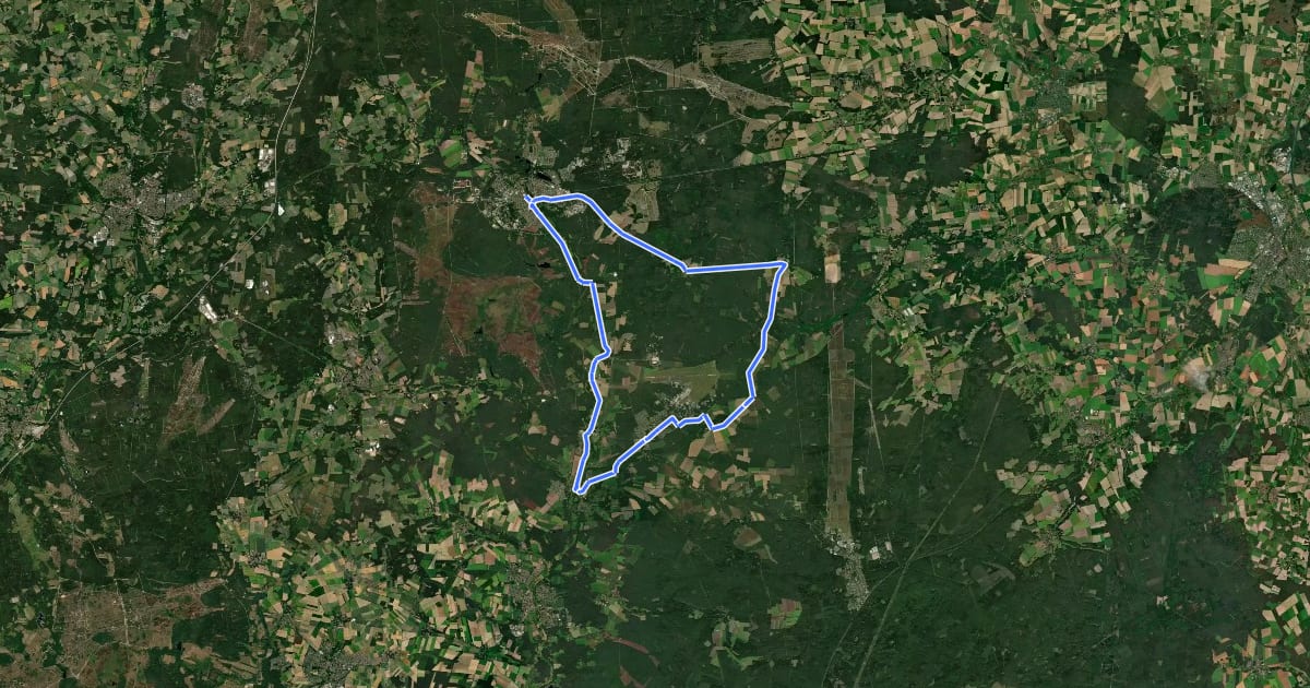 Маршрут Heide Region Radweg 26 на спутниковом снимке