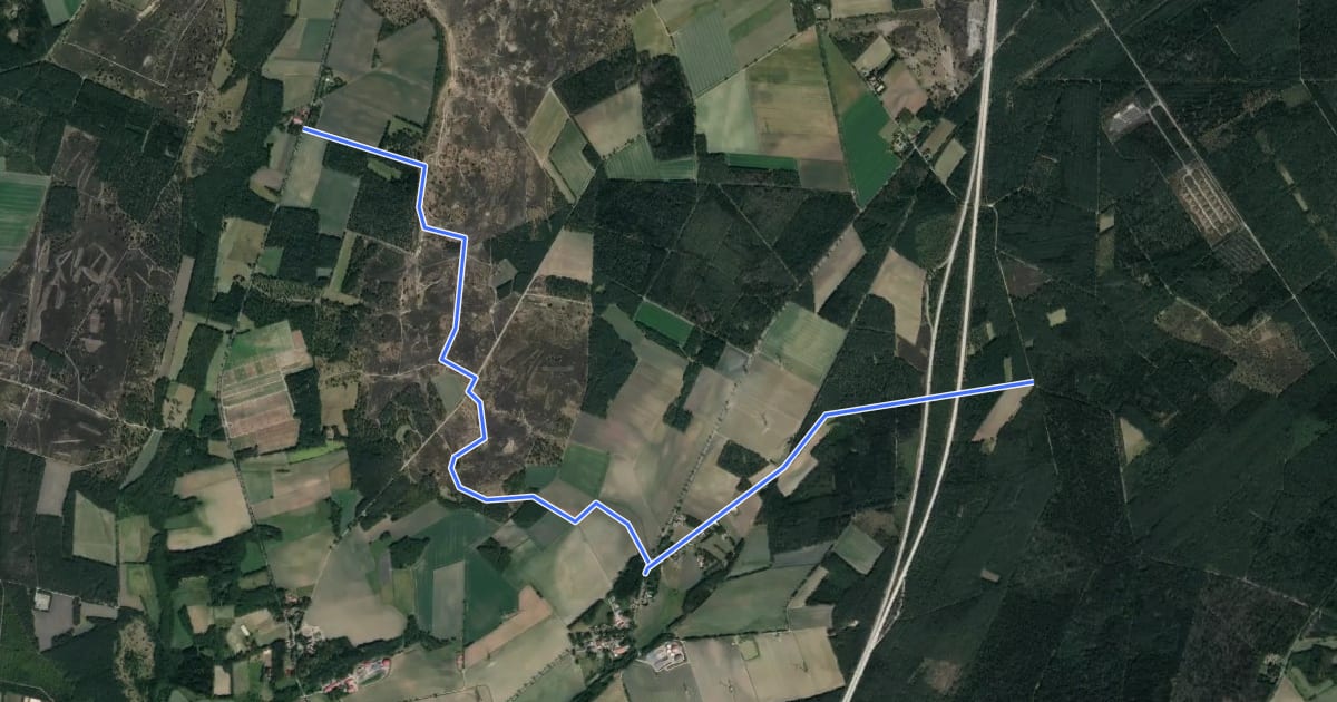 Маршрут Heide Region Radweg 2a на спутниковом снимке