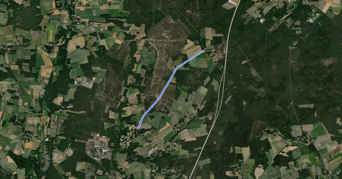 Маршрут Heide Region Radweg 2c на спутниковом снимке