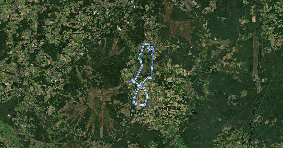 Маршрут Heide Region Radweg 30 на спутниковом снимке