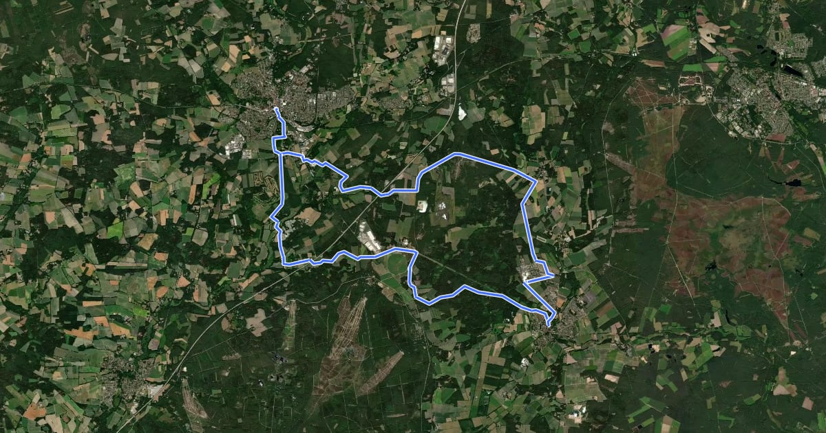 Маршрут Heide Region Radweg 31 на спутниковом снимке