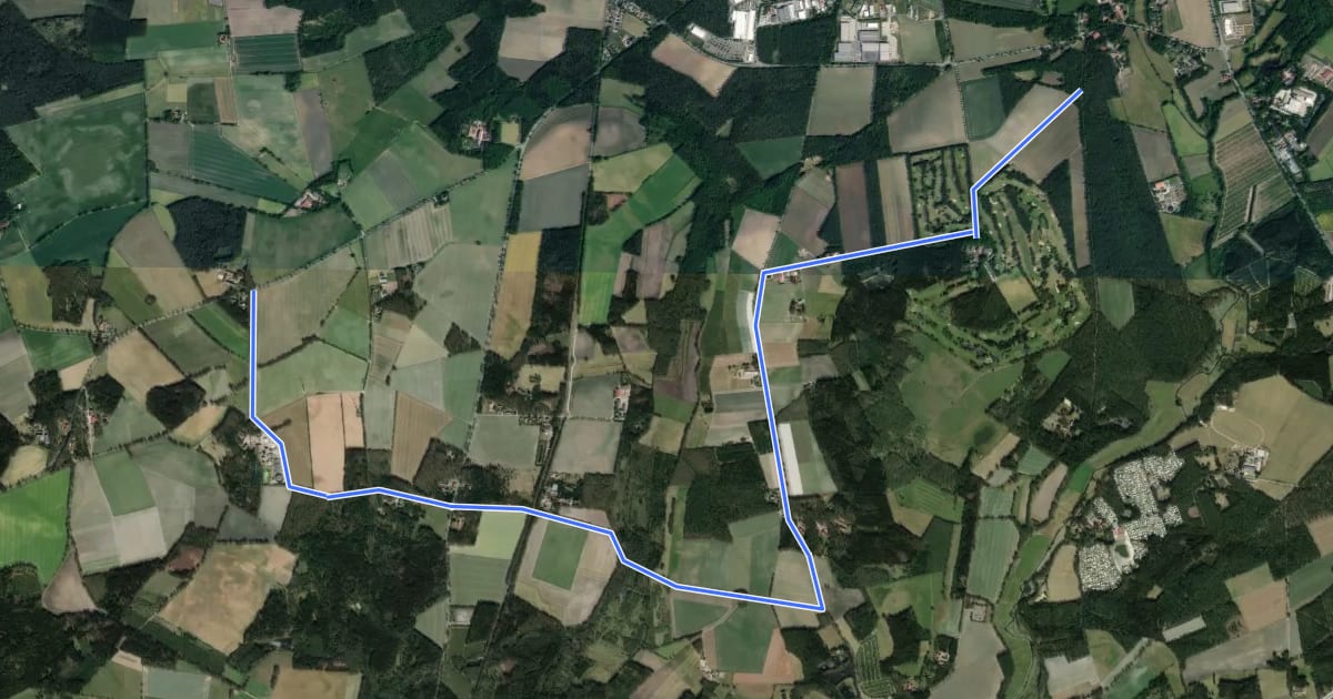 Маршрут Heide Region Radweg 4a на спутниковом снимке
