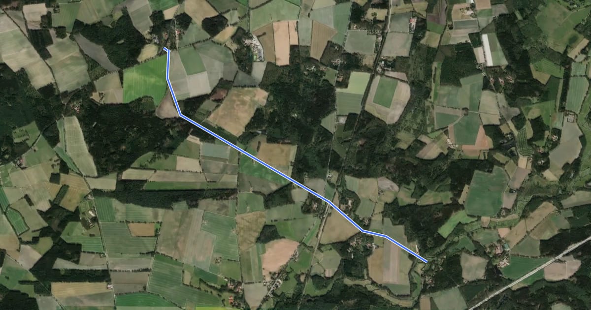 Маршрут Heide Region Radweg 4b на спутниковом снимке