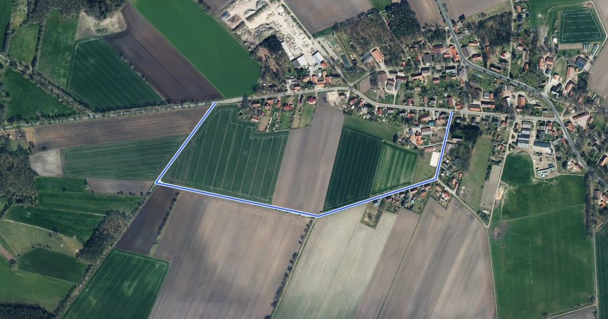Маршрут Heide Region Radweg 7 Nebenweg на спутниковом снимке