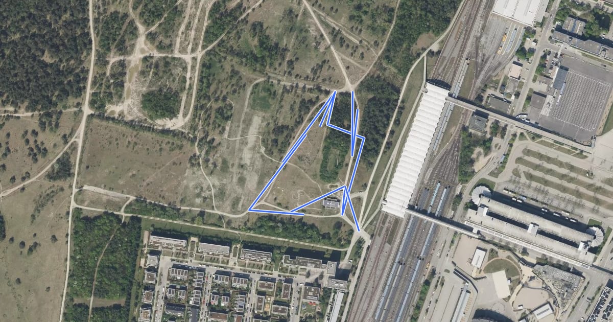 Маршрут Heide Rundweg на спутниковом снимке