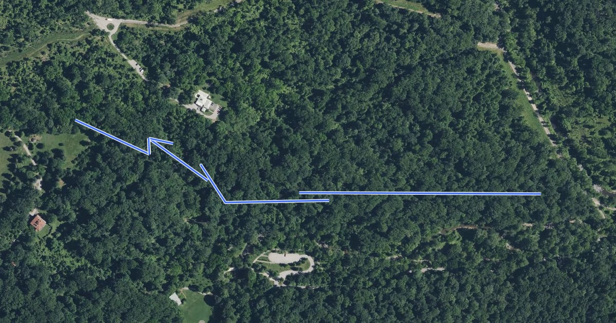 Маршрут Heide Trail на спутниковом снимке
