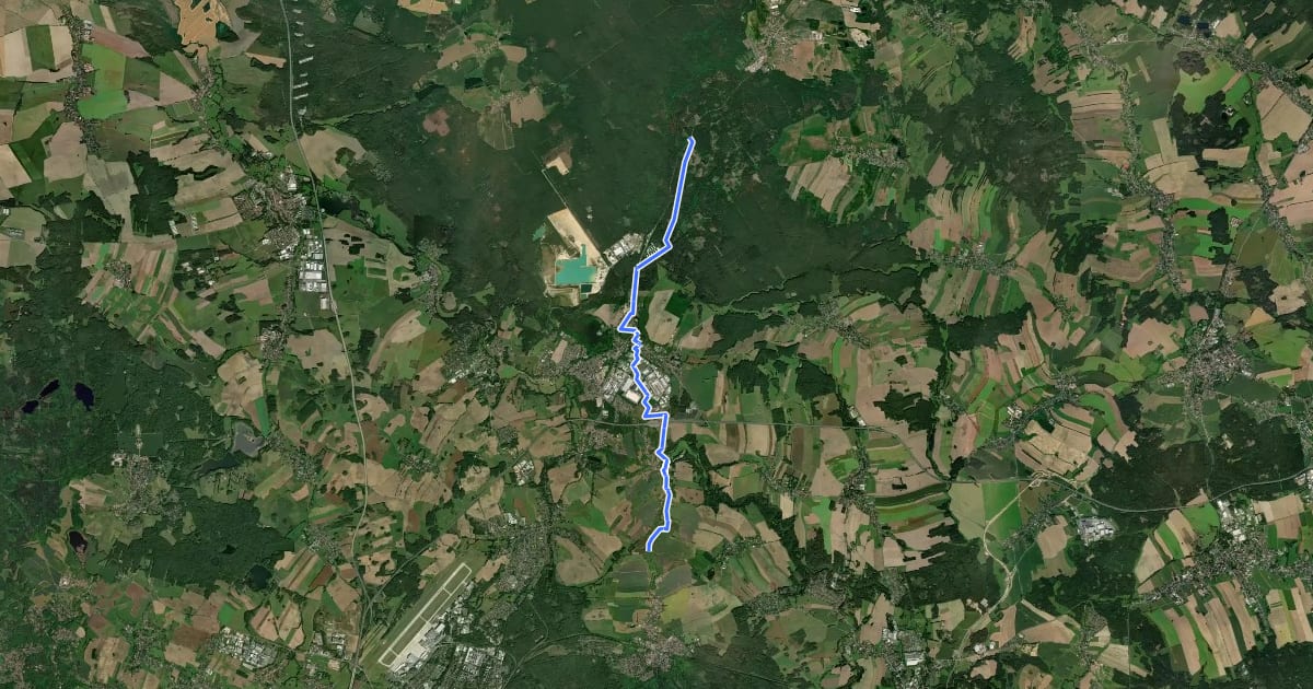 Маршрут Heide und Graben на спутниковом снимке