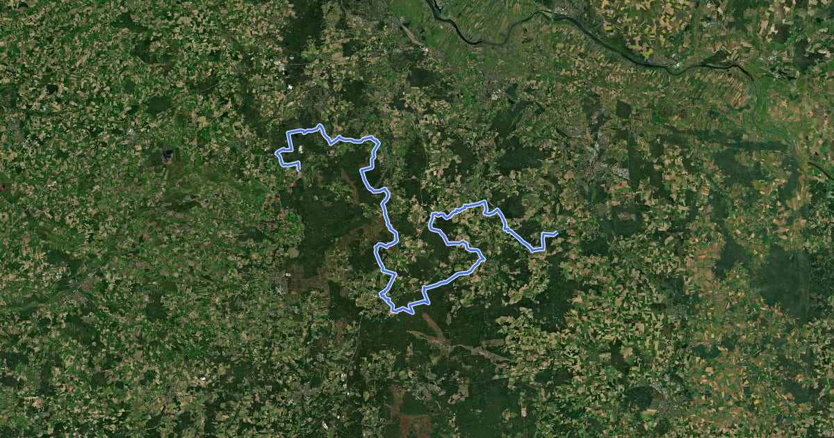 Маршрут Heide-Wasser Reitweg на спутниковом снимке