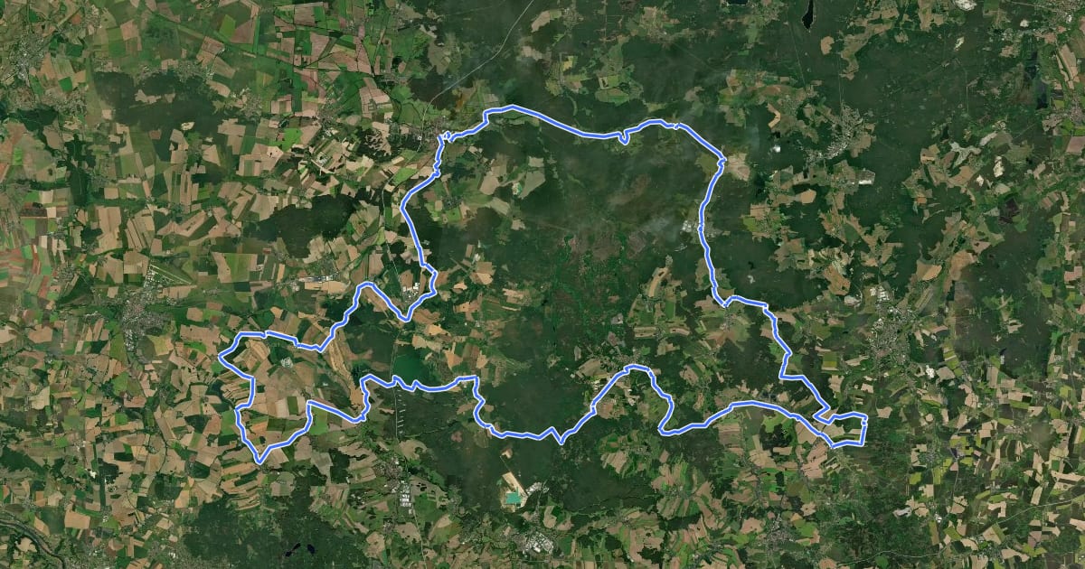 Маршрут Heidebogen-Rundweg на спутниковом снимке