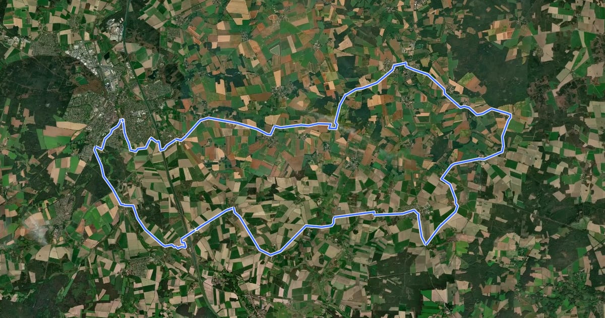 Маршрут Heidekartoffeltour на спутниковом снимке