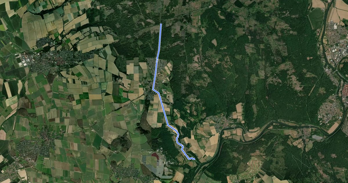 Маршрут Heidelbeerweg на спутниковом снимке