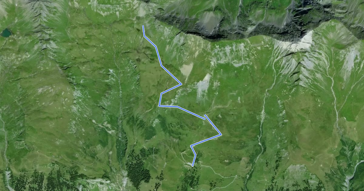 Маршрут Heidelpass - Malanseralp на спутниковом снимке