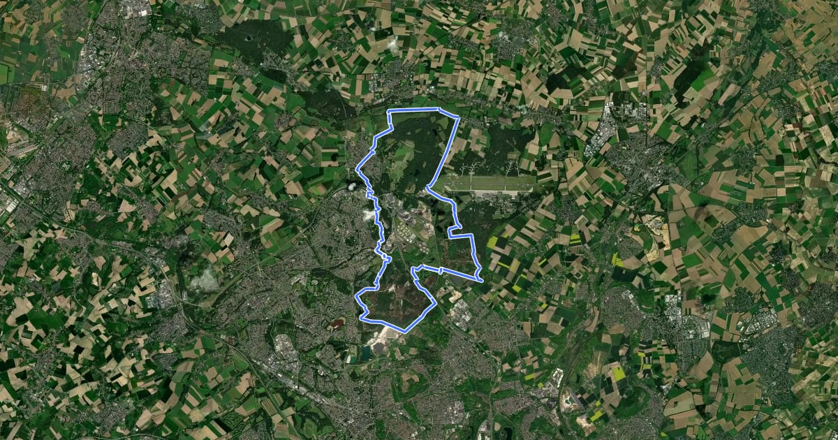 Маршрут Heidenaturpark-Route на спутниковом снимке
