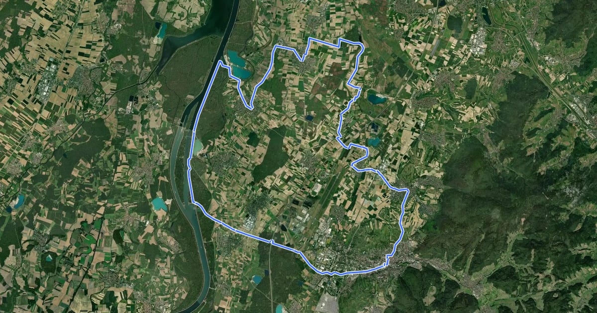 Маршрут HeidengrabTour на спутниковом снимке